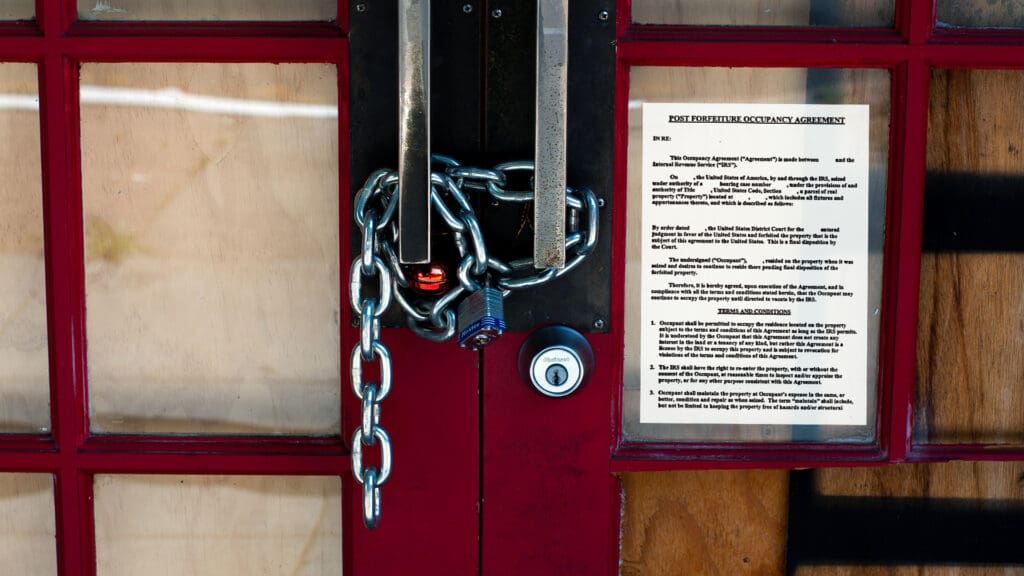 Property Tax Levy Release - chained door